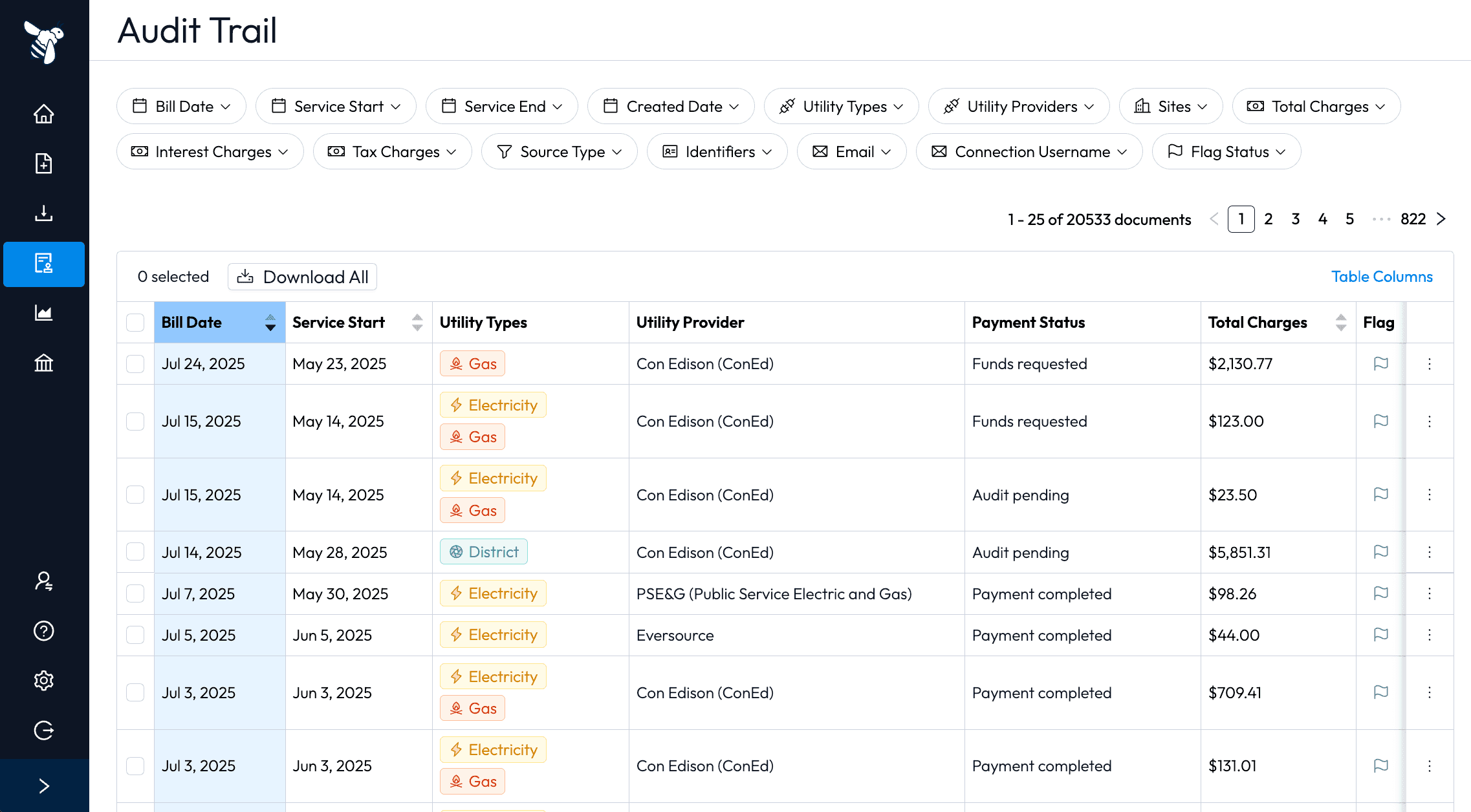 Nectar ap and erp integration — automated utility data management screenshot